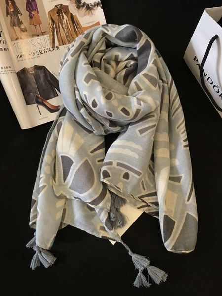 

scarves for women in winter, Blue;gray