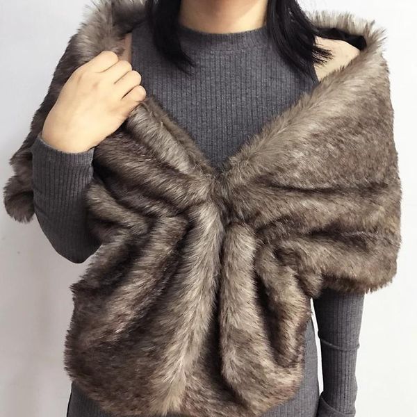 

women's fur & faux 2021 autumn winter imitation cape jacket warm women sleeveless shawl elegant y2k coat nowsaa, Black