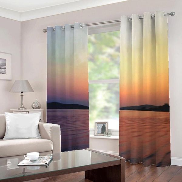 

curtain & drapes sunset over the sea natural scenery 3d curtains for living room tbedroom blackout home decor restaurant indoor sets