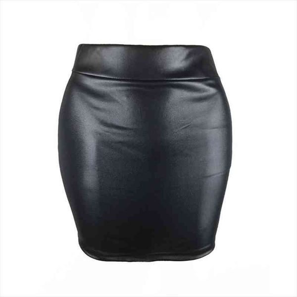 

clothes korean style summer womens skirts black mini short casual high waist matte faux leather base skirt