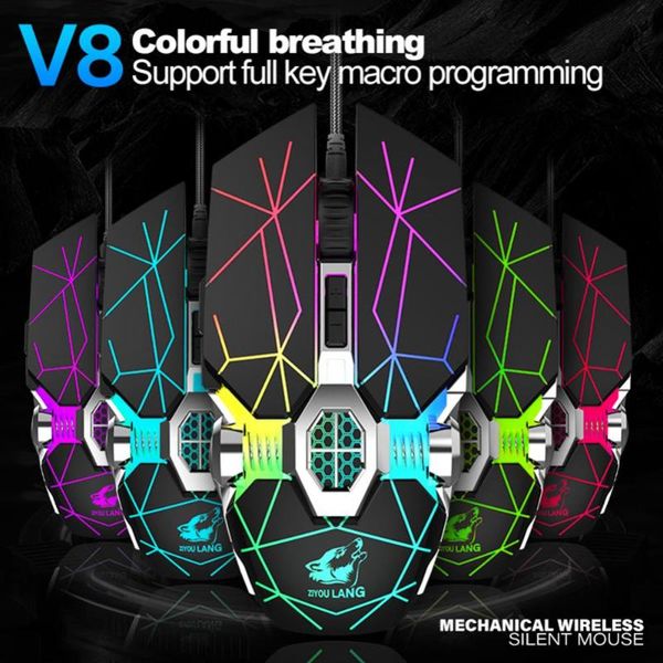 

macro definition rgb wired gaming mouse programmable for windows pc gamers