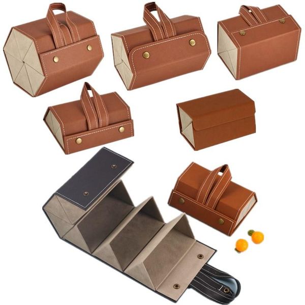

bike groupsets portable 2/3/4/5/6 slot glasses organizer box multi-slot eyeglasses storage display travel folding sunglasses pu leather case