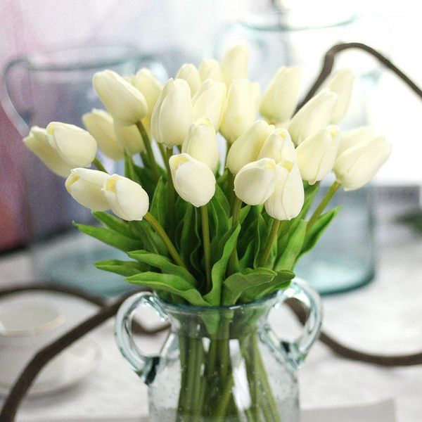 

decorative flowers & wreaths 5pcs tulip artificial flower real touch bouquet fake for wedding decoration home garen