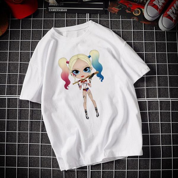 

mens 90s ulzzang harajuku men t shirts graphic funny beautiful girl with glasses print o neck casual top, White;black
