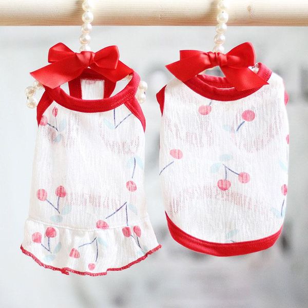 

pet vest dog dress for small dogs couple clothing cat t-shirt thin cotton cute 2xs-2xl skirt apparel