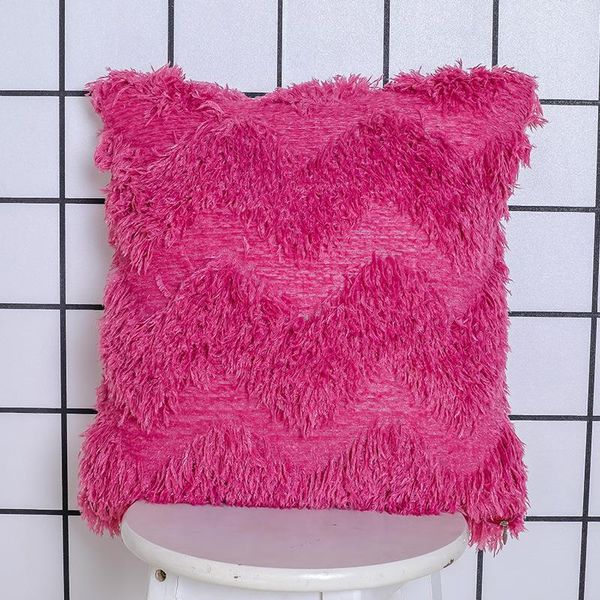 

cushion/decorative pillow rose red double hair jacquard car cushion cover decor throw sofa bedroom living room pillowcase home