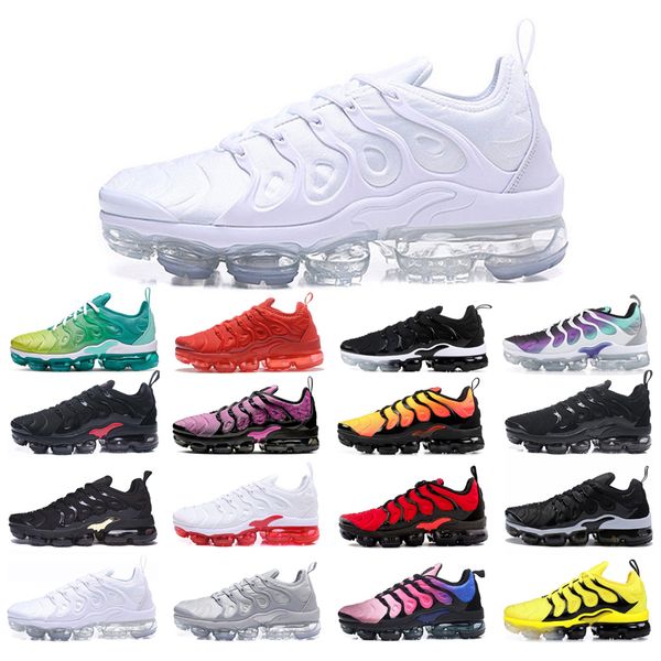 

mens running shoes womens tn plus triple white black sunset lemon lime red shark tooth aurora green blue fury cool grey hyper bumblebee bred