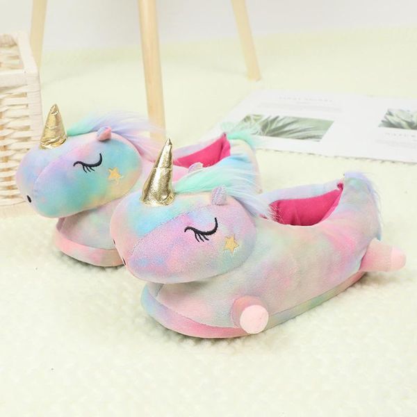 

slippers cute cartoon plush indoor winter household floor shoes female warm artificial fur house soft bottom, Black
