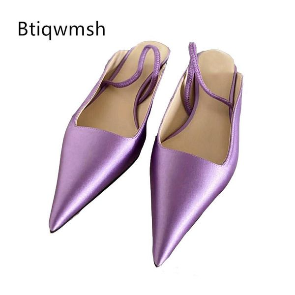 

sandals purple luxury satin women pointed toe yellow high heels shoes woman fashion dress, Black