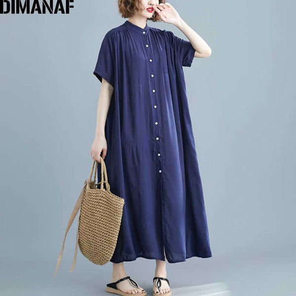 

plus size women dress summer sundress basic casual big female lady vestidos loose cotton solid long 5xl 210531, Black;gray