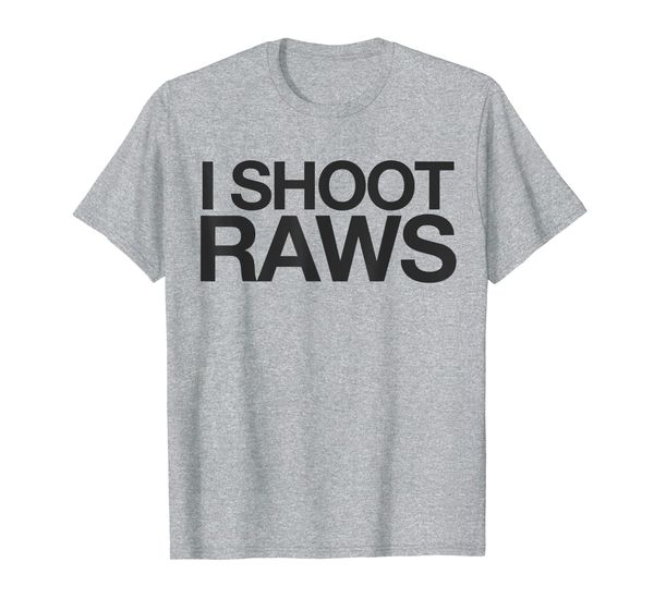 

i shoot raws - pgraphy style camera t-shirt, White;black