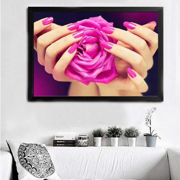 

paintings nordic style fashion nail art beauty salon canvas painting unframed posters and print wall pictures for living room decor