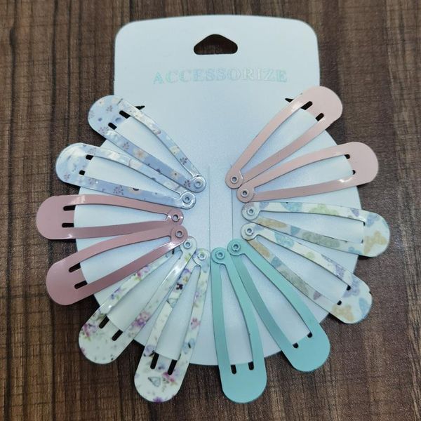 

hair accessories 12pcs/lot korean style powder clips for children kawaii hairpin solid color barrette, Slivery;white