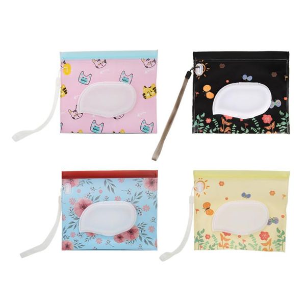 

stroller parts & accessories eva eco-friendly baby wipes carrying bag clamshell cleaning wet box portable reusable snap strap container trav