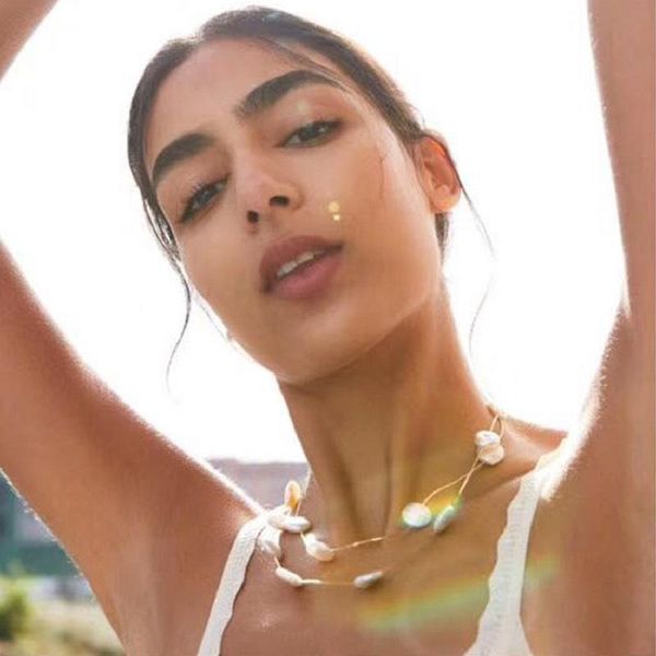 

chains double baroque pearl necklace from europe and america, Silver