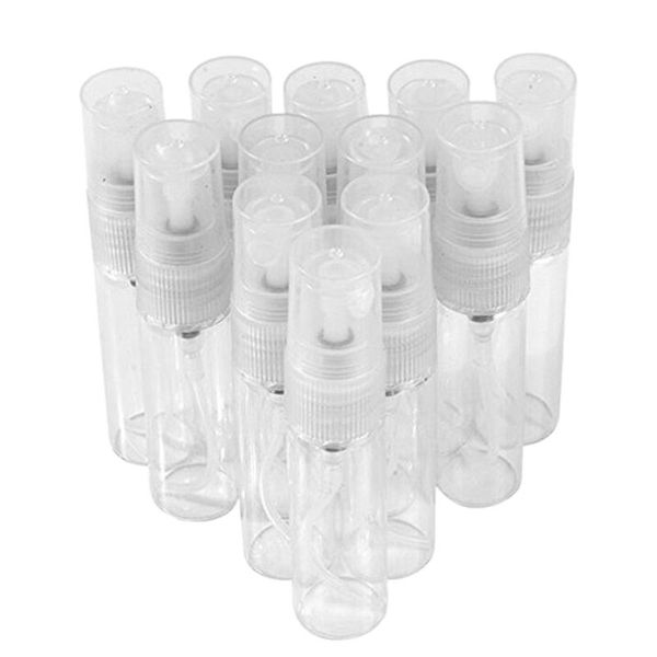 

storage bottles & jars 25pcs mini 5ml glass refillable travel perfume empty bottle atomizer pump spray