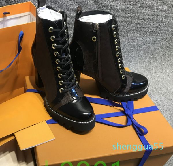 

2021 men women 100% real leather non-slip martin boots mid boot fashion genuine breathable and light shoe free, Black