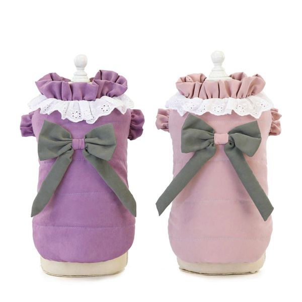 

autumn and winter dog clothing pet suppli lace collar vt