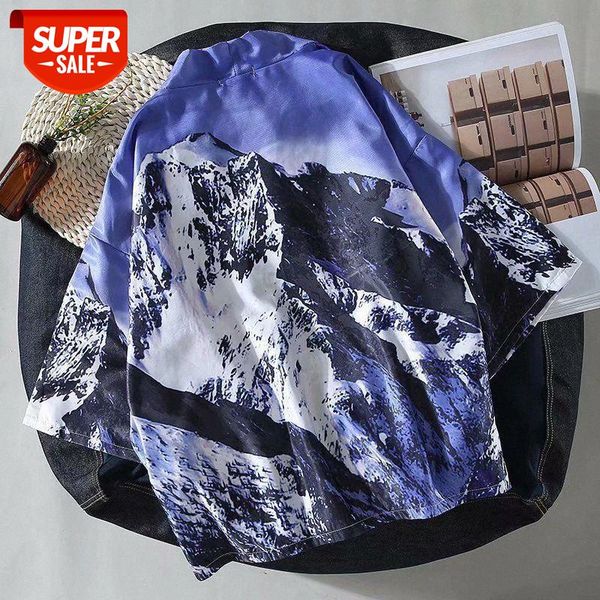 

2020 New Seven-point Sleeve Wide Loose Shirt All Matching Shirt Ins Japanese Retro Lazy Wind Kimono Men's Robe Student Jacket #7q4T, White;black