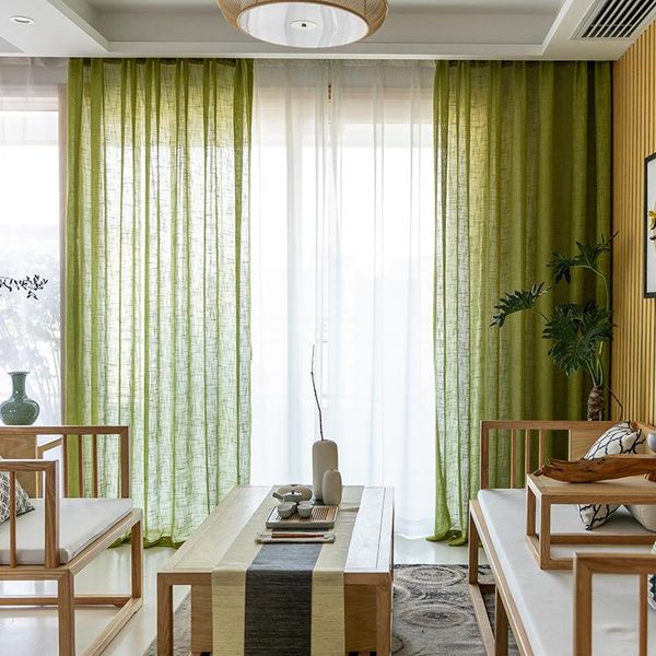 

curtain & drapes modern curtains for living dining room bedroom simple big belly screens solid color blinds green tulle custom made