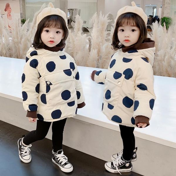 

baby girls winter autumn warm jacket down coat thicken long sleeve pink plus velvetÂ formal soft party kidsÂ overcoat outwear, Blue;gray
