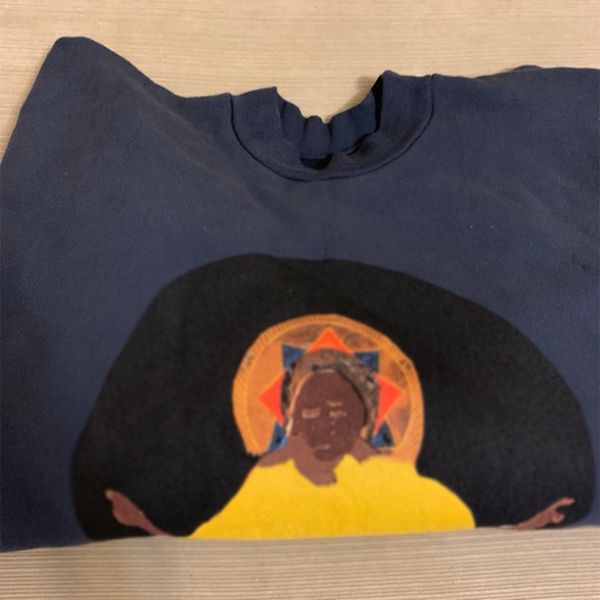 

2021 New Kanye West Jesus Rei Domingo Servio Masculino Moletom Feminino Hyso, Black