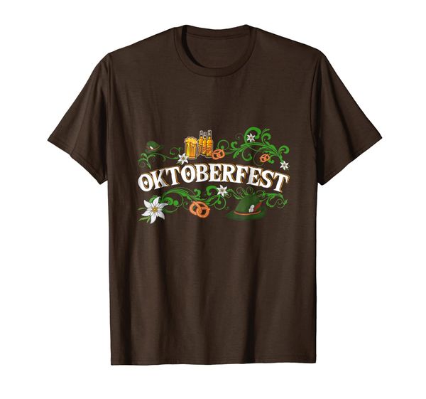 

Oktoberfest T Shirt Funny Beer Hat Pretzel And Edelweiss, Mainly pictures