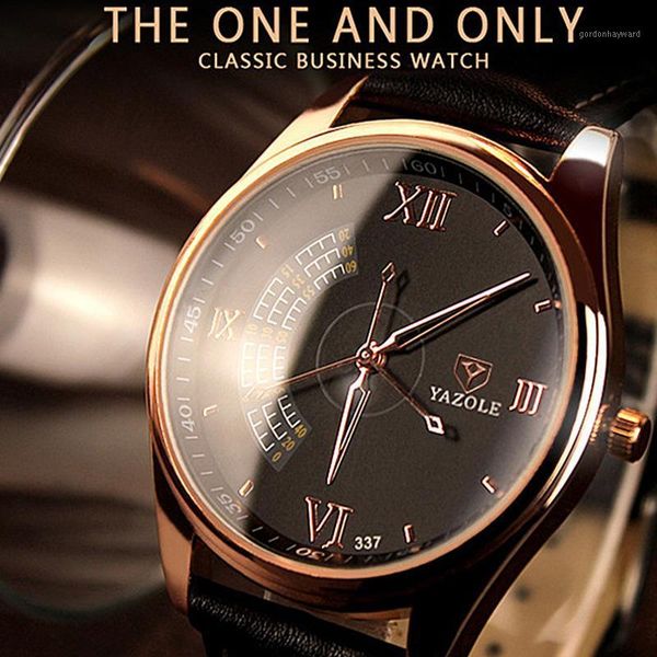 

relogio masculino yazole watch three second hands korean version of high-end business designer quartz watches relojes hombre wristwatches, Slivery;brown