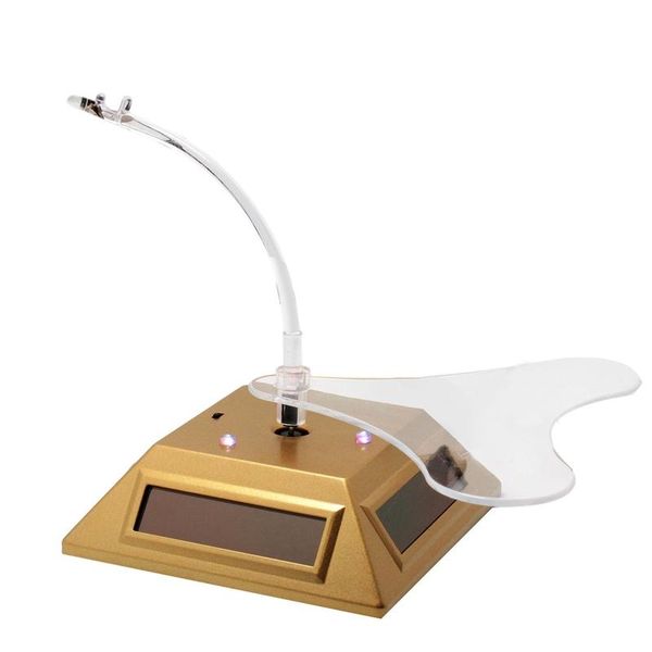 

jewelry pouches, bags solar rotating display table gold, 7 colored lights, can be used for glasses/jewelry, display/shooting, Pink;blue