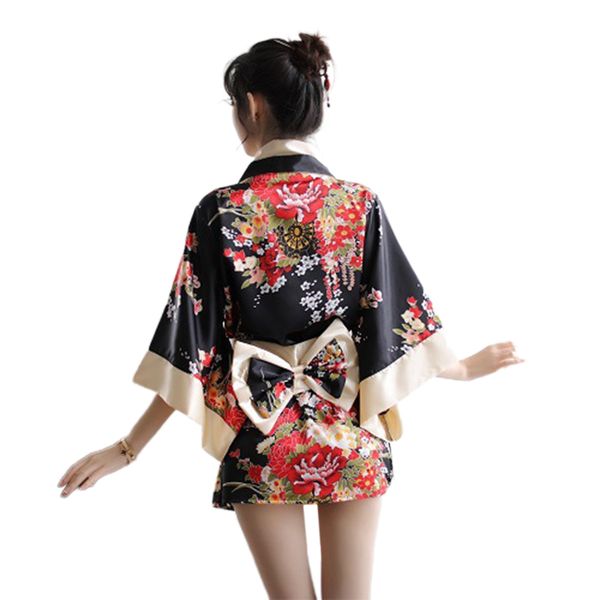 

women japanese kimono sexyy lingerie sexyy kimono lingerie costume cosplay costume for women, Red;black