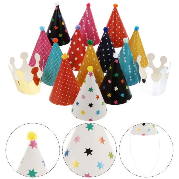 

dog apparel 22pcs party hat pet cap puppy cone hats accessory for birthday holiday
