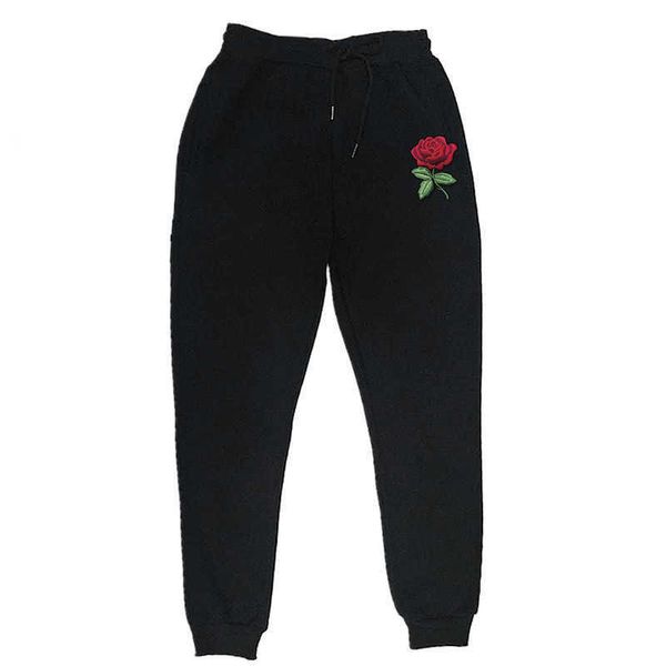 Outono inverno novo rosa powwer calças homens mulheres elástico cintura calças moda moda corredor calças stud for sweatpant masculino fêmea g1007