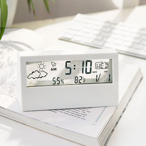 Digitales elektronisches Thermometer für den Haushalt, LCD-Temperatur-Hygrometer, Schwarz-Weiß-Uhr, Home-Indoor-Sense-Thermometer, Temperaturmessgerät BH5262 TYJ