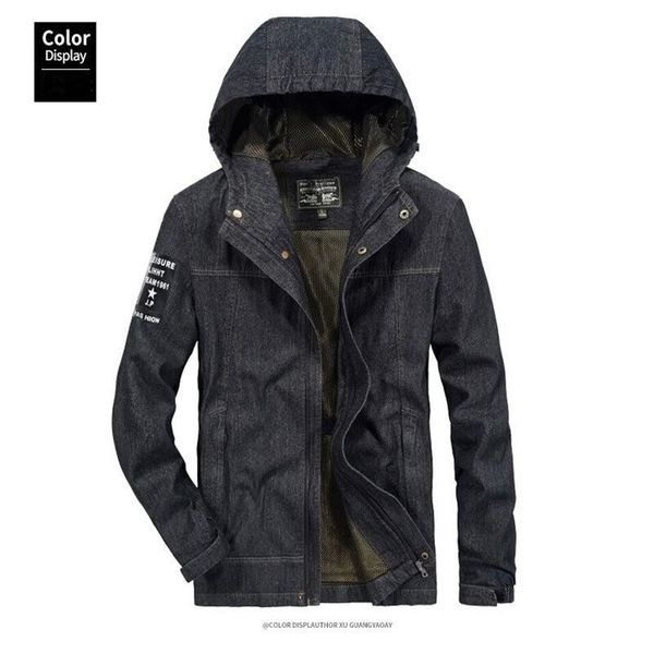 

men's jeans 2021 new spring and autumn trend large size handsome leisure jacket 2839 gnbx, Black;brown