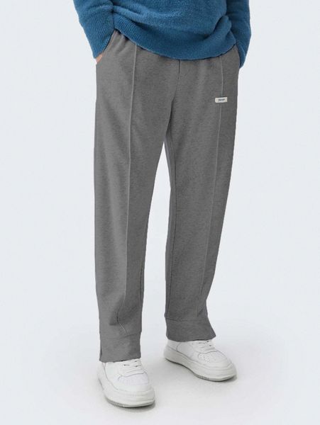 

men solid inverted seam sweatpants u6h7#, Black