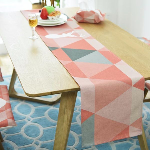 

polyester geometry figure table runner rectangle tablecloth table runner for for dining home decoration home textile