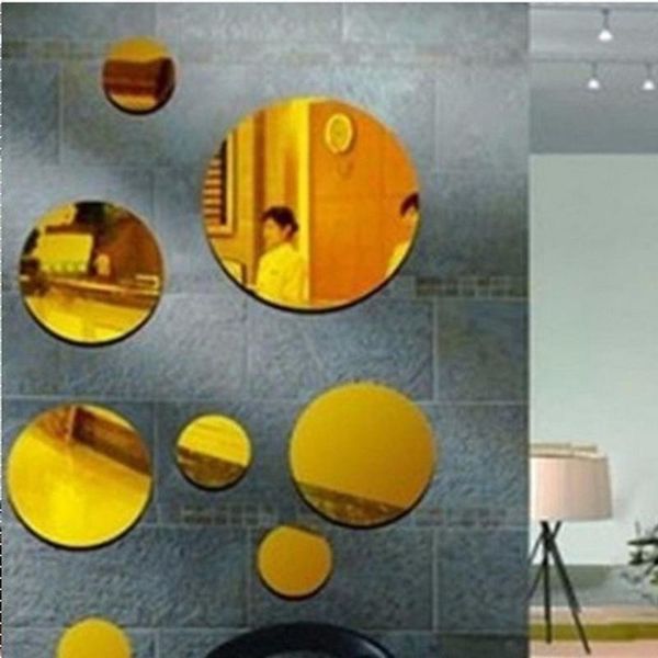 

wall stickers real rushed big diy mirror 3d home decoration bedroom decor living room decorative sticker