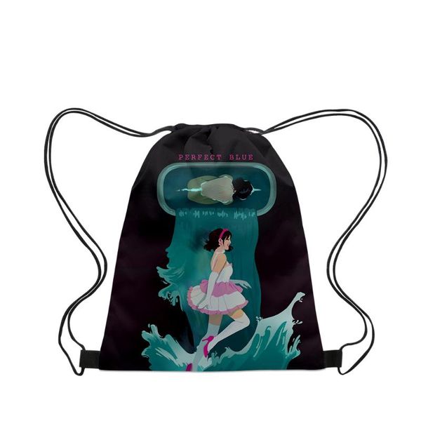 

backpack kawaii prefer blue 3d merch fashion style student shoulder storage bag drawstring travel beach toys shoes street