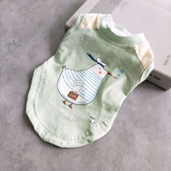 

cw pet cotton t-shirt breathable vest small teddy vip dog clothing summer autumn