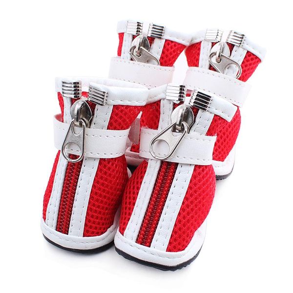 

dog apparel 4pcs breathable shoes non-slip waterproof boots rain wear paws protector outdoor sock for small medium large dogs