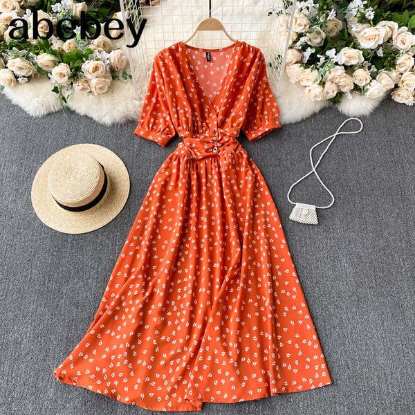 

women bohemian floral dress v neck short sleeve elastic ruched a-line dresses summer casual vacation beach long dress 210715, Black;gray