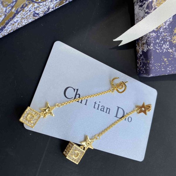 

factory specials aa dice square same material 925 silver needle classic tassel earrings fashion net red