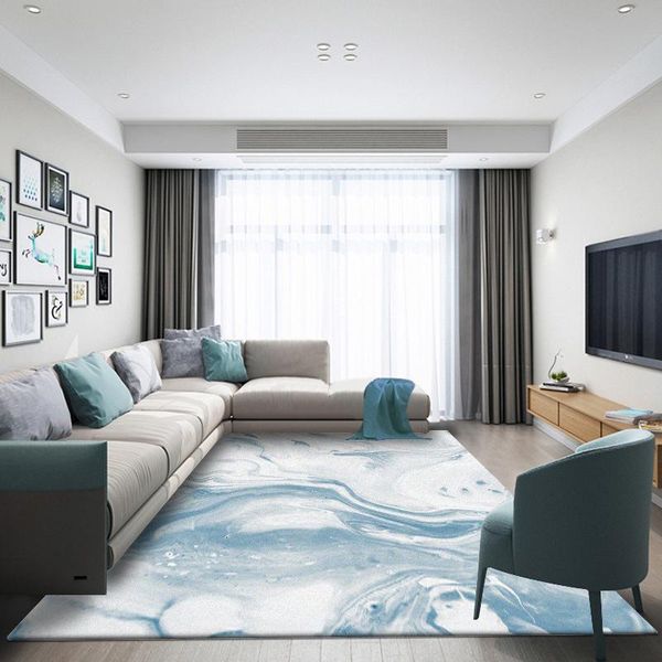 

carpets modern abstract mediterranean blue polyester print mats for living room bedroom decor washable area rugs