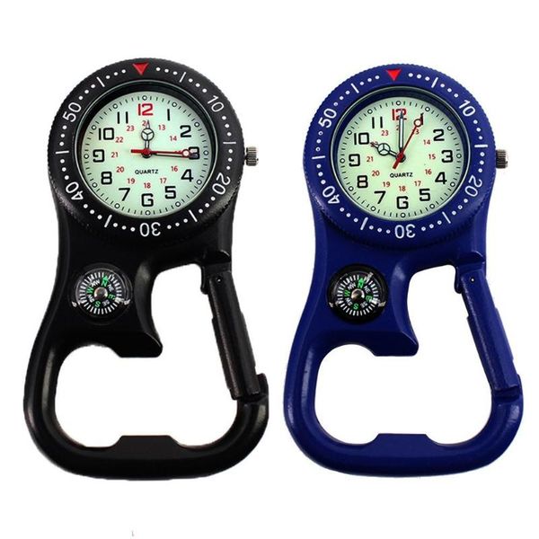 

outdoor gadgets motion neutral luminous compass bottle opener backpacker fob carabiner watch for daily waterproof alloy quartz