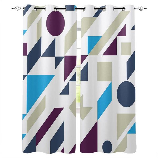 

curtain & drapes geometric printed curtains window for living room bedroom kitchen kids modern home decoration