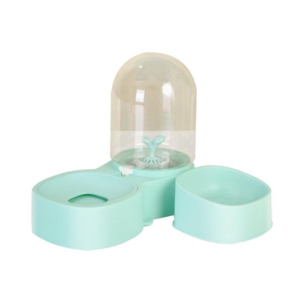 

cat bowls & feeders 29eb 2 in 1 puppy dogs automatic drinking water container feeding food dispenser pet cats waterer feeder dish bowl