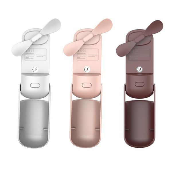 

electric fans portable mini folding spray fan 1500mah large battery strong wind moisturizing mist cooling home office walking whole summber
