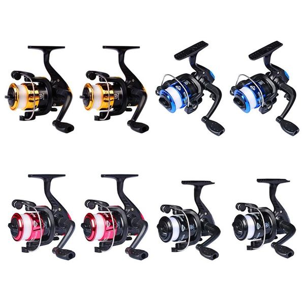 

pro beros 2pcs ll200 metal spinning wheel fishing reel 5.2:1 gear flying fish wheel fishing tool