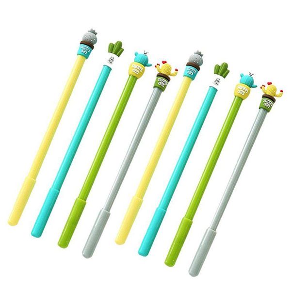 

gel pens fashion cute colorful kawaii lovely cartoon novelty creative botany plant cactus ink rollerball ball office