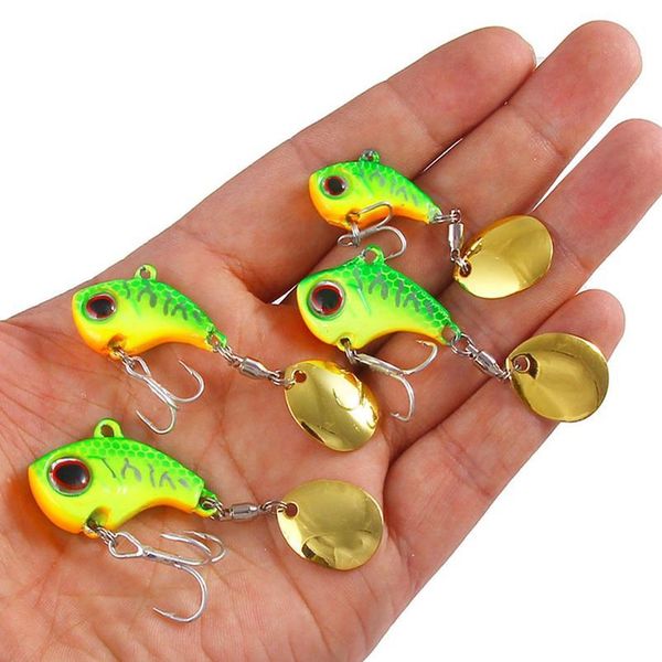 

gobygo 1pcs rotating metal vib vibration bait spinner spoon fishing lures 9g 13g 16g 22g jigs trout winter fishing ha jllstd